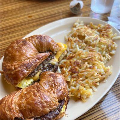 Sausage, Egg, & Cheese Croissant Breakfast