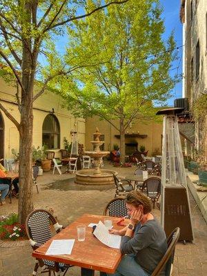 dinner on the patio