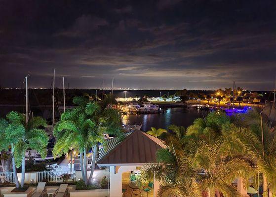 View from our room at night