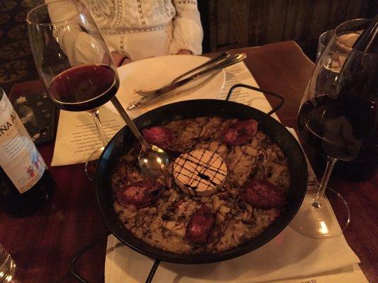 Duck paella with foie gras!