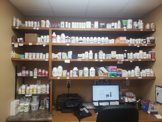 Here is our fully stocked pharmacy. We fill your pet's medication immediately upon request.