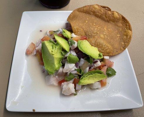 Ceviche tostada