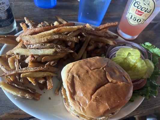 American cheese burger.