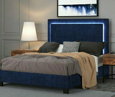 Coolest bed in the Mid-South- Luxury Platform Led Wall shade