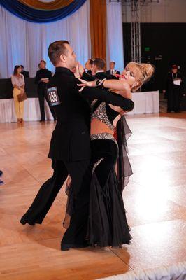 Nadia competing in American Smooth at Florida Star Ball