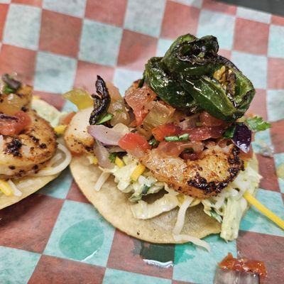 Spicy Shrimp tostada