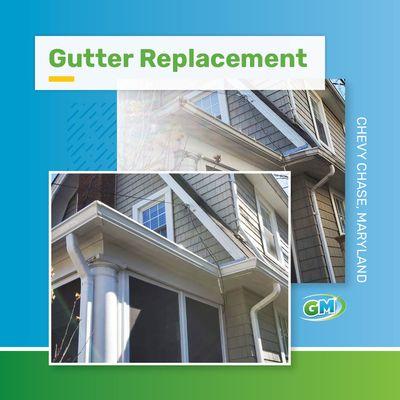 Gutter replacement in Chevy Chase, Maryland