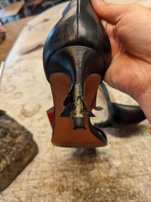 Before heel repair