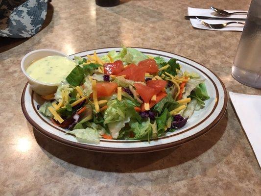 Wow! That's a big salad!