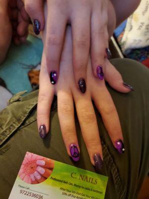 C nails did a great job on my 12 year old kiddo.  She loves her new nails ! The price was very affordable.