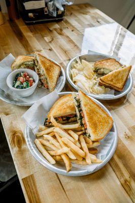 We offer a variety of grilled sandwich options!