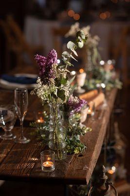 Flowers bought from Trader Joe's for table top decor