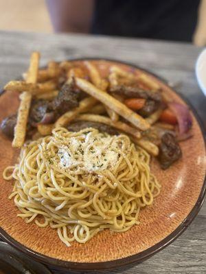 Saltado Shaken Fries House Garlic Noodles