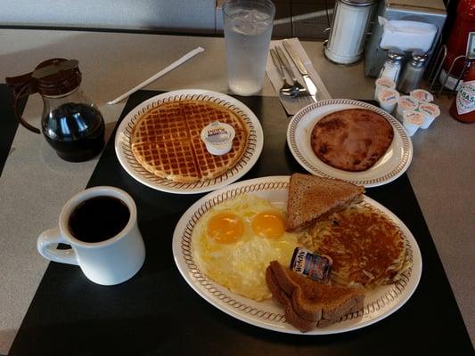 Breakfast at Waffle House before work