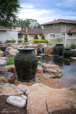 Keep your landscape vibrant during Florida's dry season with a pond or fountain!  www.FLCustomAquatic.com 321-285-6612 #WaterFeatureCare