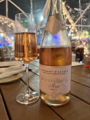 Cremant d'Alsace Rosé that came with the frites