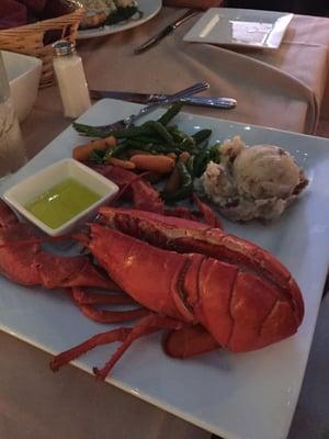 Steamed lobster