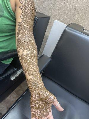 Full arm henna