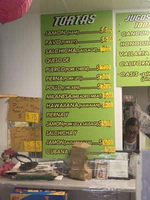 Torta menu