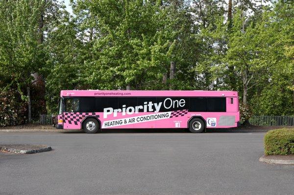 Our Pink LTD bus