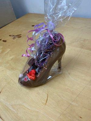 Valentine's Day chocolate shoe