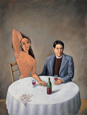 Picasso at the Lapin Agile by Rafal Olbinski