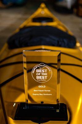 Peoples Choice Best of the Best "Best Kayak Rental"