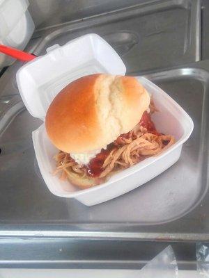 Tender Pulled Pork on Brioche Bun. Just $5!