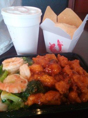 Dragon and Phoenix (comes with rice) and soda