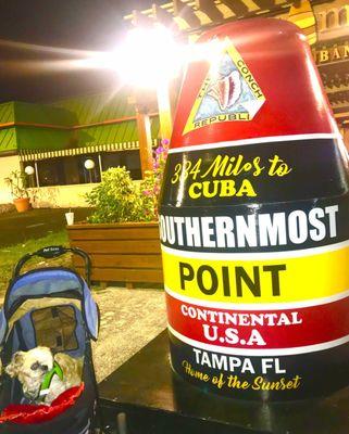 Mocha Coconut reading the sign. Nope not Key West. We were still in Tampa.