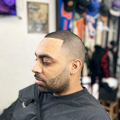 Mid bald fade