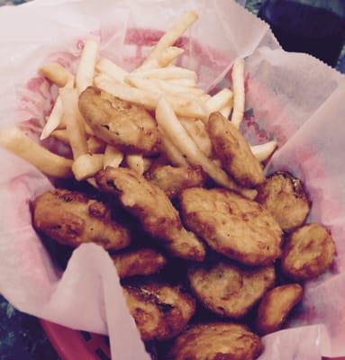 Fried pickles that are bland and flavorless