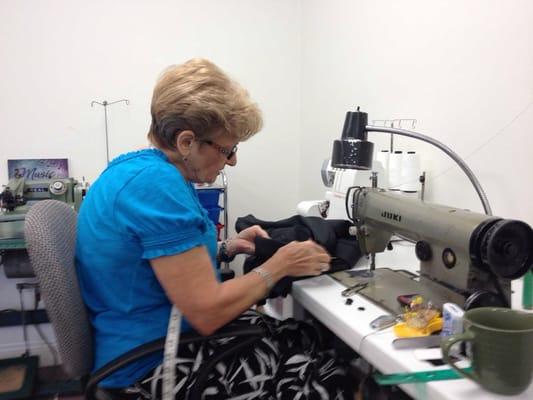 our seamstresses always ready to do your repairs,and alterations same day,no waiting