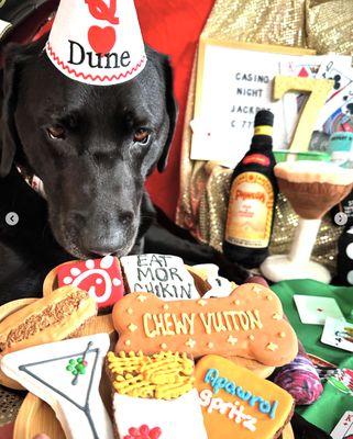 Happy 7th Birthday to Dune!!! 
Every year Dune gets a theme for her birthday and this year her parents chose Casino Night!