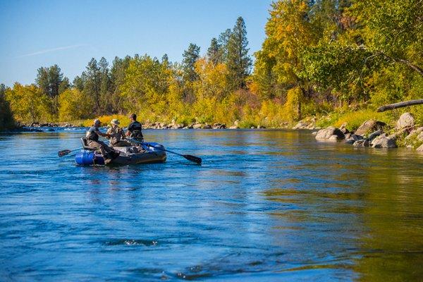 Fall floating on the Spokane River.