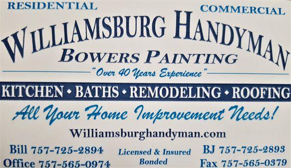 Bowers Painting Williamsburg's Handyman