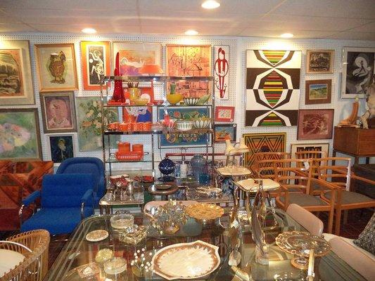 The Mid Century Modern Room Full of Art and Accessories.