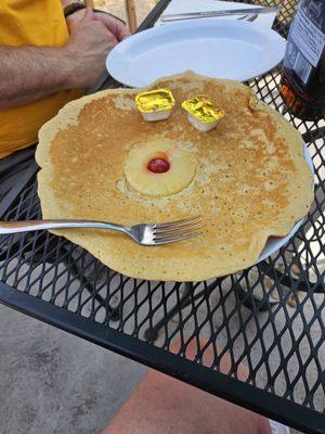 Wow!  Special of day - pineapple upside down pancake