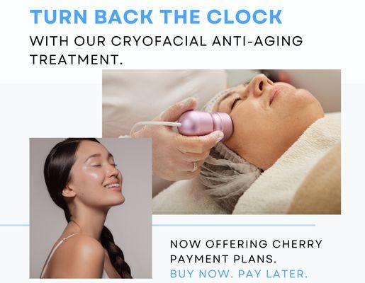 Our Cryofacial machine is the latest generation of anti-aging skin care.