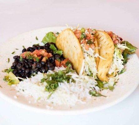 Mahi Mahi Tacos, Black Beans & Cilentro Lime Basmati Rice