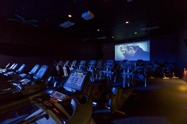 Watch movies while you move in our cardio theater!