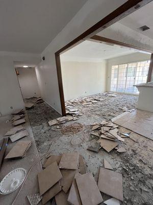 Tile demolition