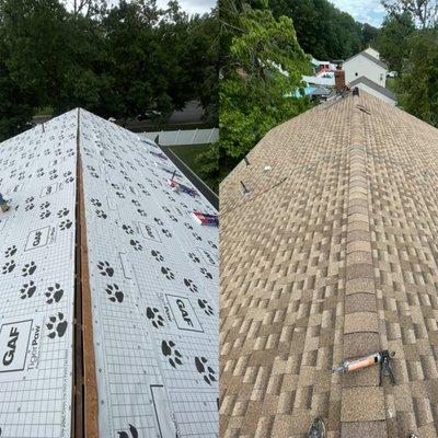 A recent roof replacement project in Staten Island