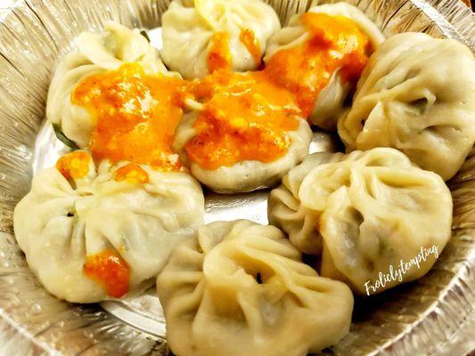 Beef and chive momo steamed