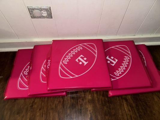 Got our stadium seat cushions for games from T-life aka T-Mobile Tuesday