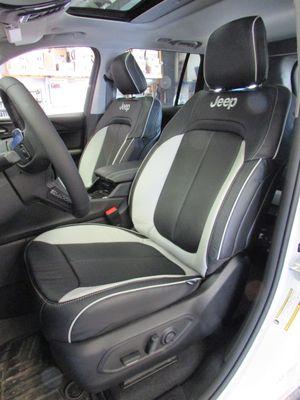 Custom Katzkin leather on jeep seats