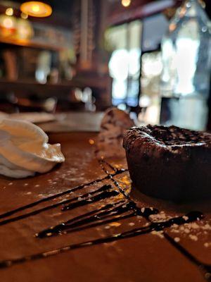 Souffle and ice cream