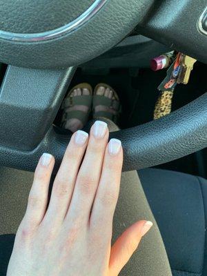 French tip mani and pedi