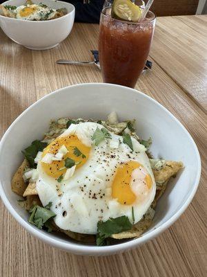 Chilaquiles and Bloody Mary