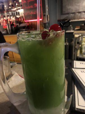 Holiday drink. The Grinch. It was good, sweet!